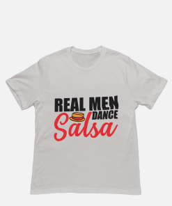 Real Men Dance Salsa Classic Grey Tshirt