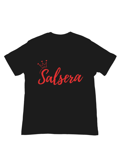 Salsera Female Black Tshirt Flaunt passion