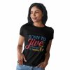 Born to Jive forced to work Womens Black Tshirt Flauntpassion