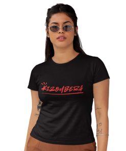 Kizombera female black tshirt - flauntpassion