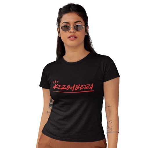 Kizombera female black tshirt - flauntpassion