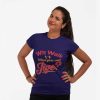 Why walk when you can Jive womens Navy Blue Tshirt - Flauntpassion