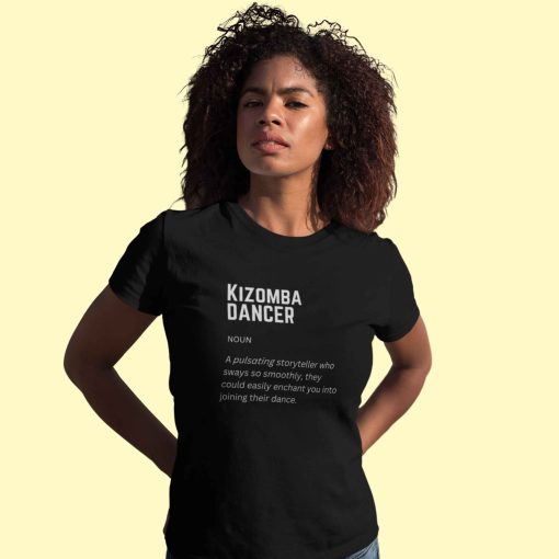 Kizomba Definition Unisex Woman Black Tshirt Flauntpassion