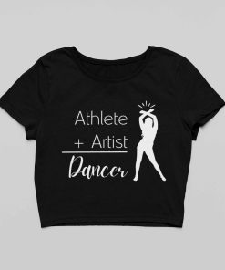 Athlete + Artist = Dancer Black Crop Top Flauntpassion