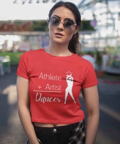 Athlete + Artist = Dancer Red Crop Top Flauntpassion