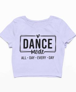 Dance Mode All Day Every Day Lavender Crop Top Flauntpassion