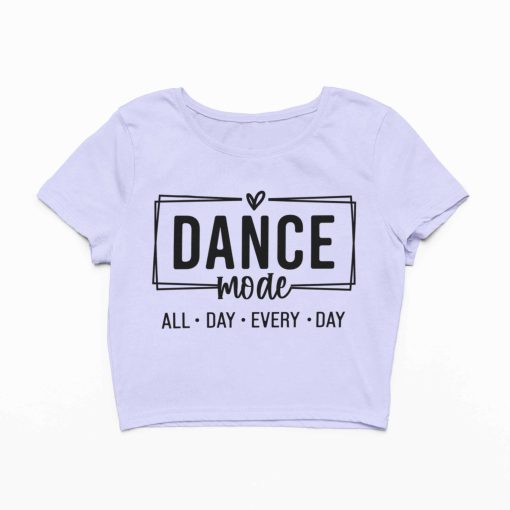 Dance Mode All Day Every Day Lavender Crop Top Flauntpassion