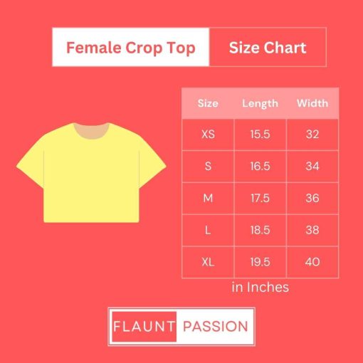 Female Crop Top Size Chart - Flauntpassion