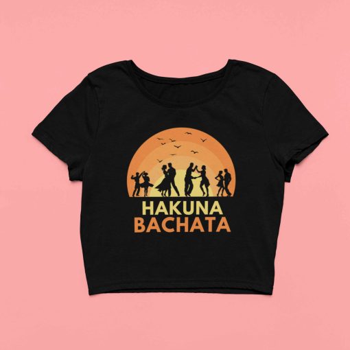 Hakuna Birds Bachata Female Black Crop Top