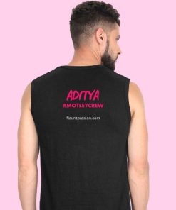 Motley Dance Company Men's Sleeveless Black Tshirt - Back