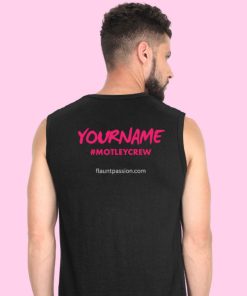 Motley Dance Company Men's Sleeveless Black Tshirt - Back