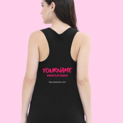 Motley Dance Company Black Tank Top Custom Name back