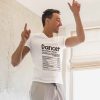 Dancer Nutrition Facts Unisex White Tshirt-Male