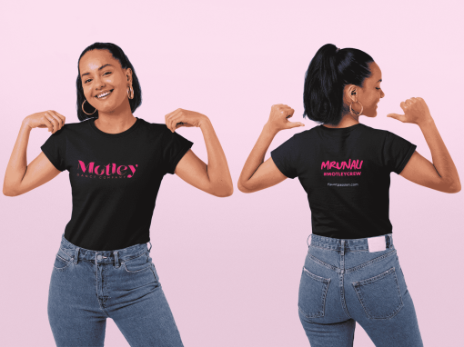 Motley Dance company unisex tshirt customized back - Female