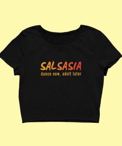 Salsasia dance company Female Crop Top front
