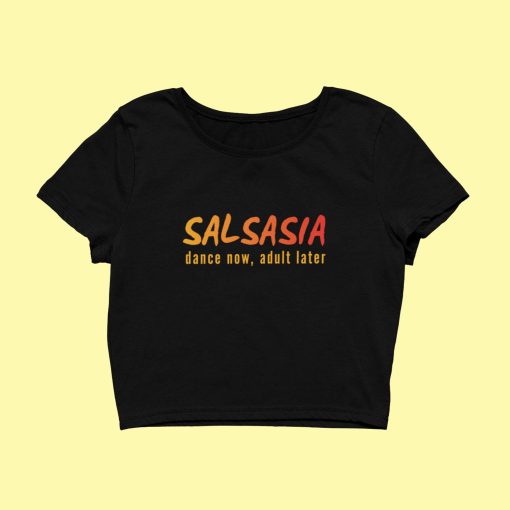 Salsasia dance company Female Crop Top front