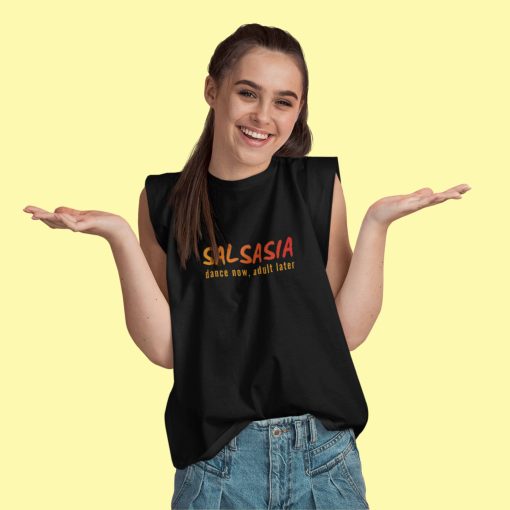Salsasia unisex sleeveless tshirt front design female