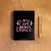 Girl Who Love to dance Unruled Notepad