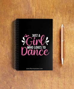 Girl Who Love to dance Unruled Notepad
