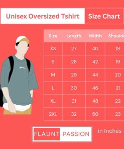 Oversized Unisex Tshirt Size Chart - Faluntpassion