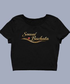 Heart 2 feet Sensual bachata Black Crop Top