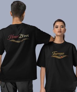 Heart2Feet Tarraxo Unisex Oversized Tshirt Black