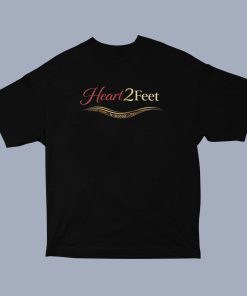 Heart 2 Feet Unisex Oversized Black Tshirt Back