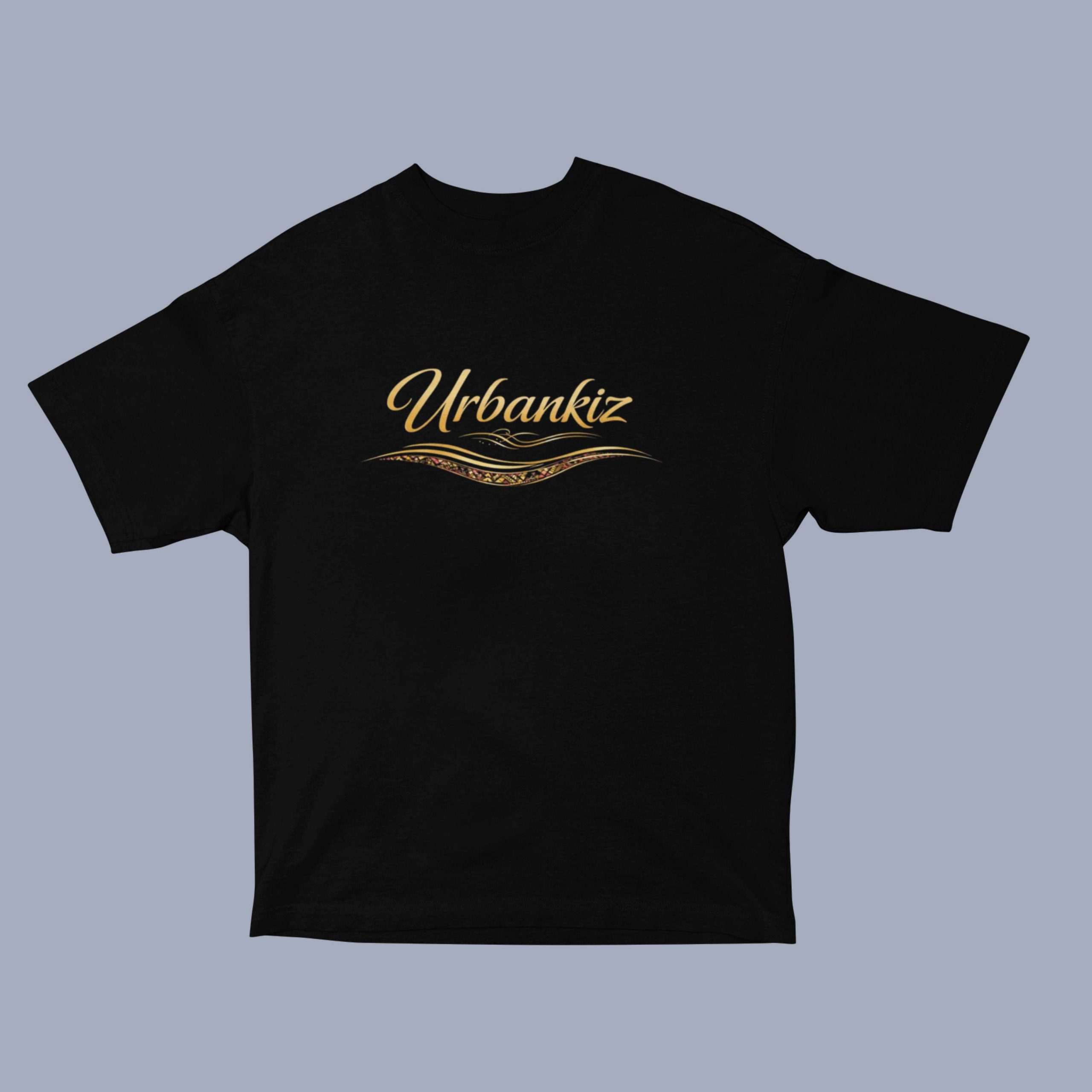 Heart 2 Feet Urbankiz Black unisex oversize Tshirt - Front