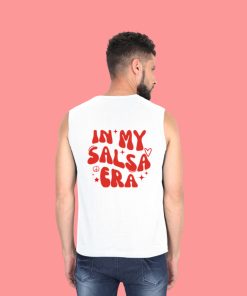 SCBAK In My Salsa Era Unisex Sleeveless White Tshirt Back