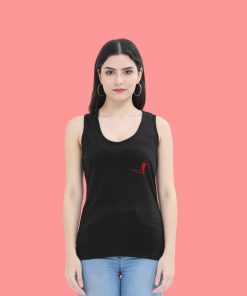 SCBAK In My Salsa Era Female Black Tank Top Front
