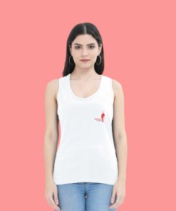 SCBAK In My Salsa Era Female White Tank Top Front