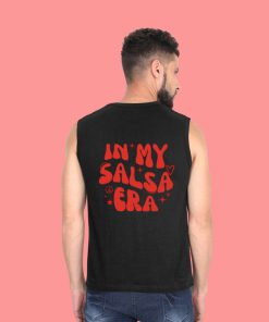 SCBAK In My Salsa Era Unisex Sleeveless Black Tshirt Back