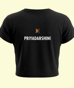 Dance Design Straight Outta Dance Classic Female Black Crop Top - Back View With Name - Flaunt Passion India