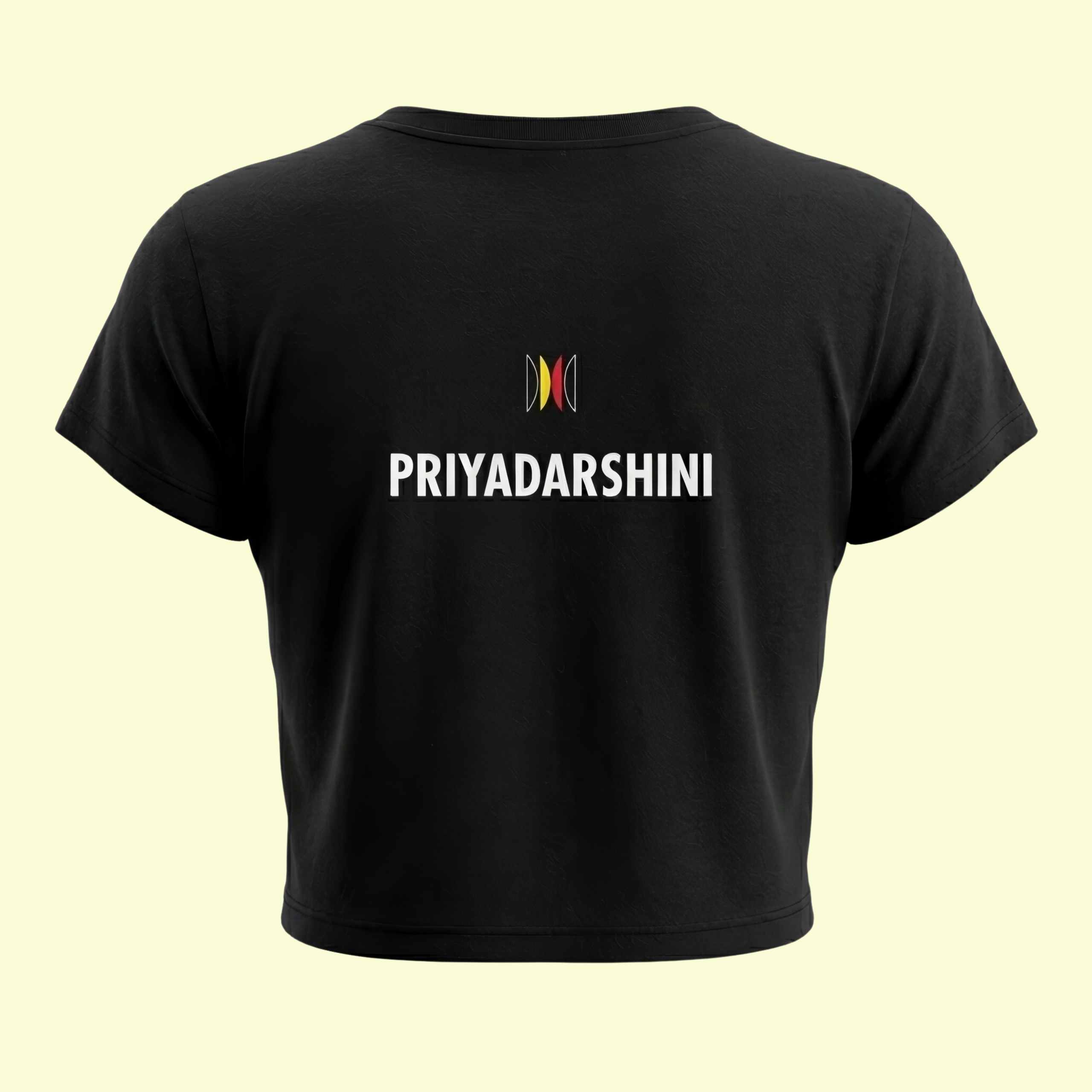 Dance Design Straight Outta Dance Classic Female Black Crop Top - Back View With Name - Flaunt Passion India