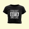 Dance Design Straight Outta Dance Classic Female Black Crop Top - Front View - Flaunt Passion India