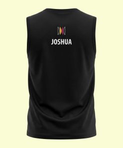Dance Design Straight Outta Dance Class Unisex Sleeveless Black Tshirt Back View with name - Flaunt Passion - India