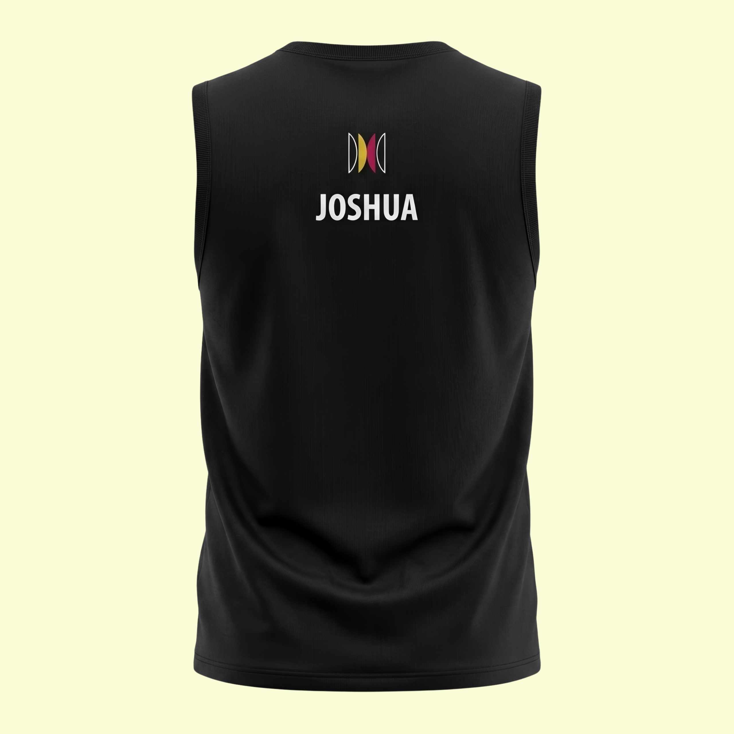 Dance Design Straight Outta Dance Class Unisex Sleeveless Black Tshirt Back View with name - Flaunt Passion - India
