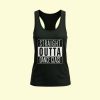 Dance Design Straight Outta Dance Class Female Black Tank Top - Front View - Flaunt Passion - India