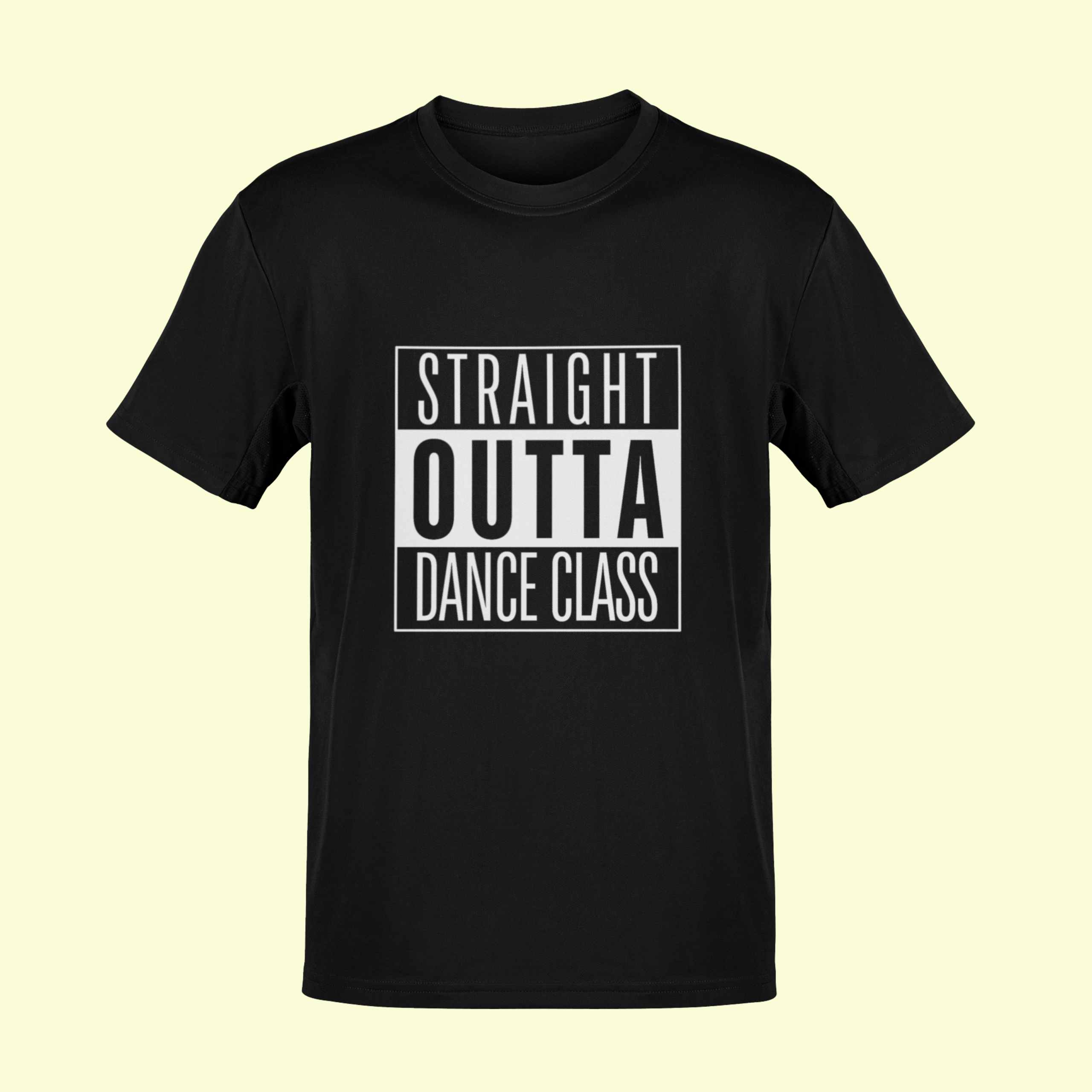 Dance Design Straight Outta Dance Class Unisex Classic Black Tshirt - Back View - Flaunt Passion India