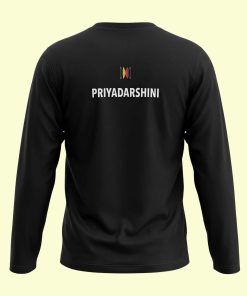Dance Design Straight Outta Dance Class Unisex Full Sleeve Black Tshirt - Back View with name - Flaunt Passion - India
