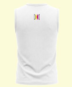Dance Design Straight Outta Dance Class Unisex Sleeveless White Tshirt - Back View Without Name - Flaunt Passion India