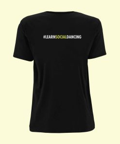 Dance Design Learn Social Dancing Black Unisex Tshirt - Back View Flaunt Passion India