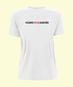 Dance Design Learn Social Dancing White Unisex Tshirt - Back View Flaunt Passion India
