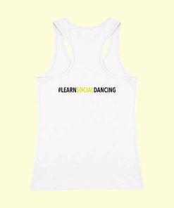 Dance Design Learn Social Dancing Female White Tanktop - Back