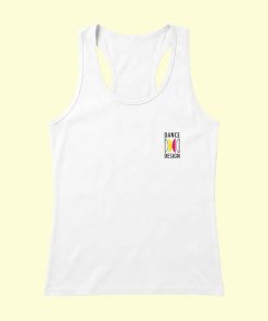 Dance Design Learn Social Dancing Female White Tanktop - Front