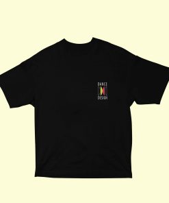 Dance Design Learn Social Dancing Unisex Oversized Black Tshirt - Front