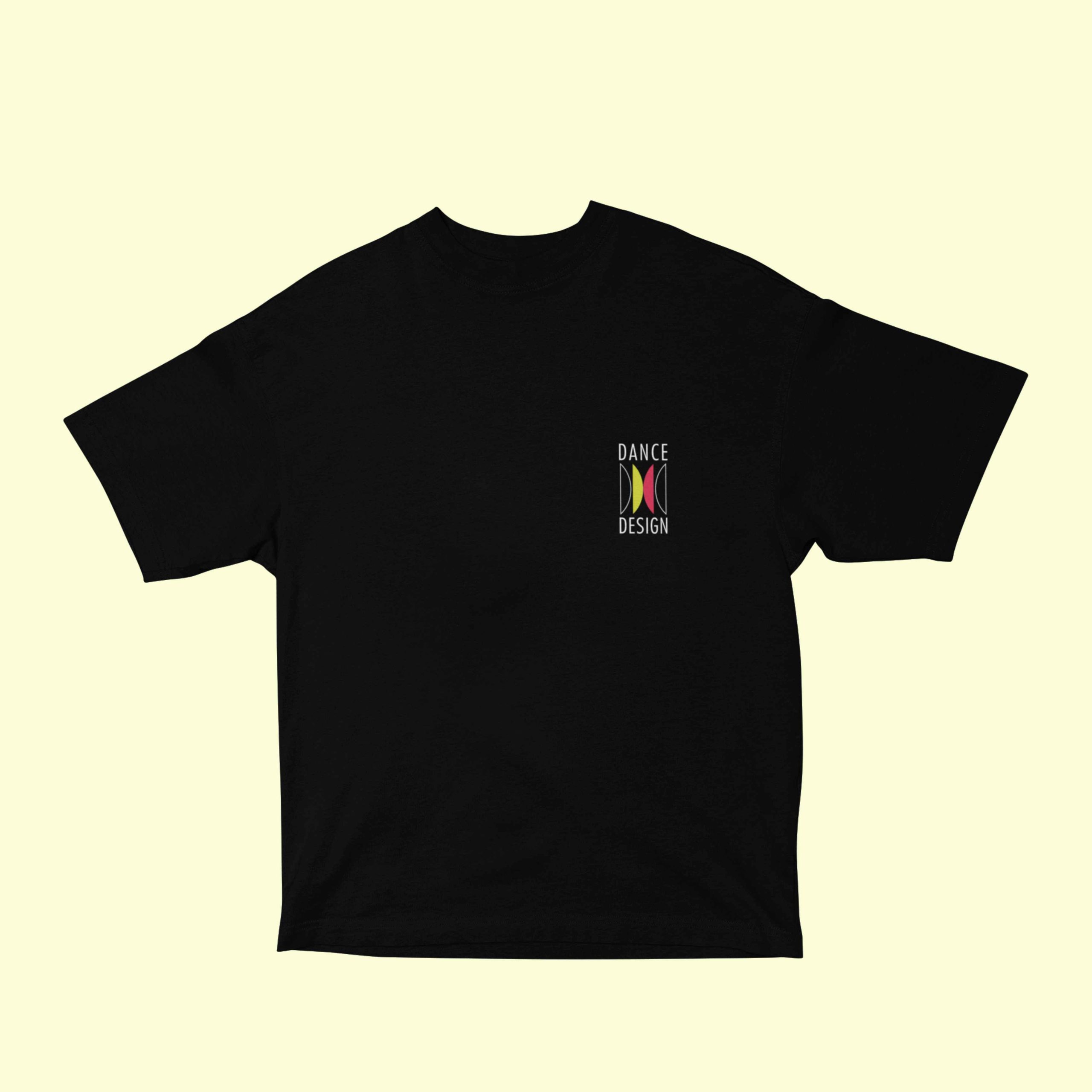 Dance Design Learn Social Dancing Unisex Oversized Black Tshirt - Front
