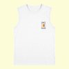Dance Design Learn Social Dancing White Unisex Sleeveless Tshirt - Front