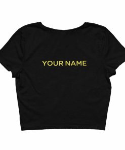 Desiflow Dance Academy Women Black Crop Top - Back with Name Flaunt Passion India