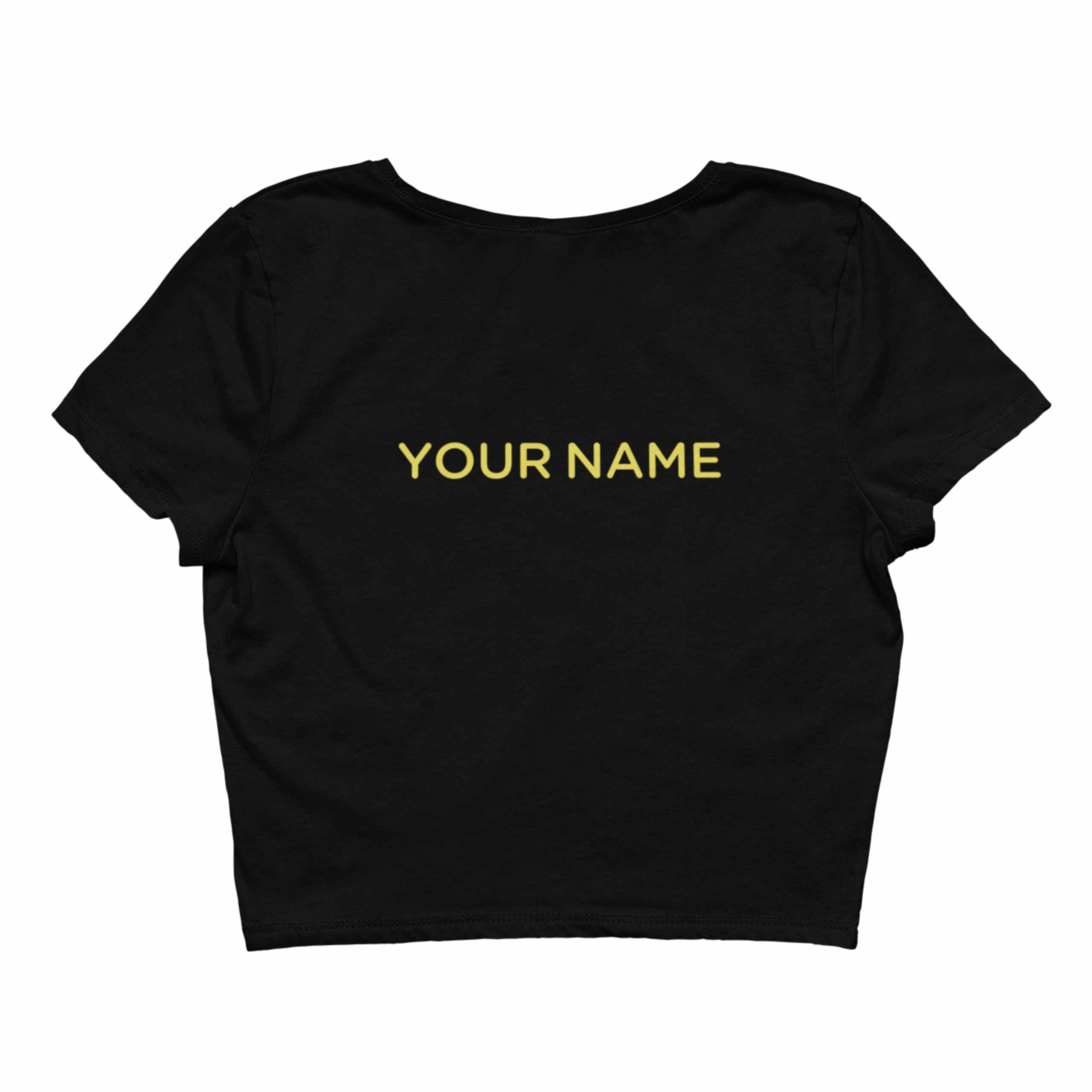 Desiflow Dance Academy Women Black Crop Top - Back with Name Flaunt Passion India
